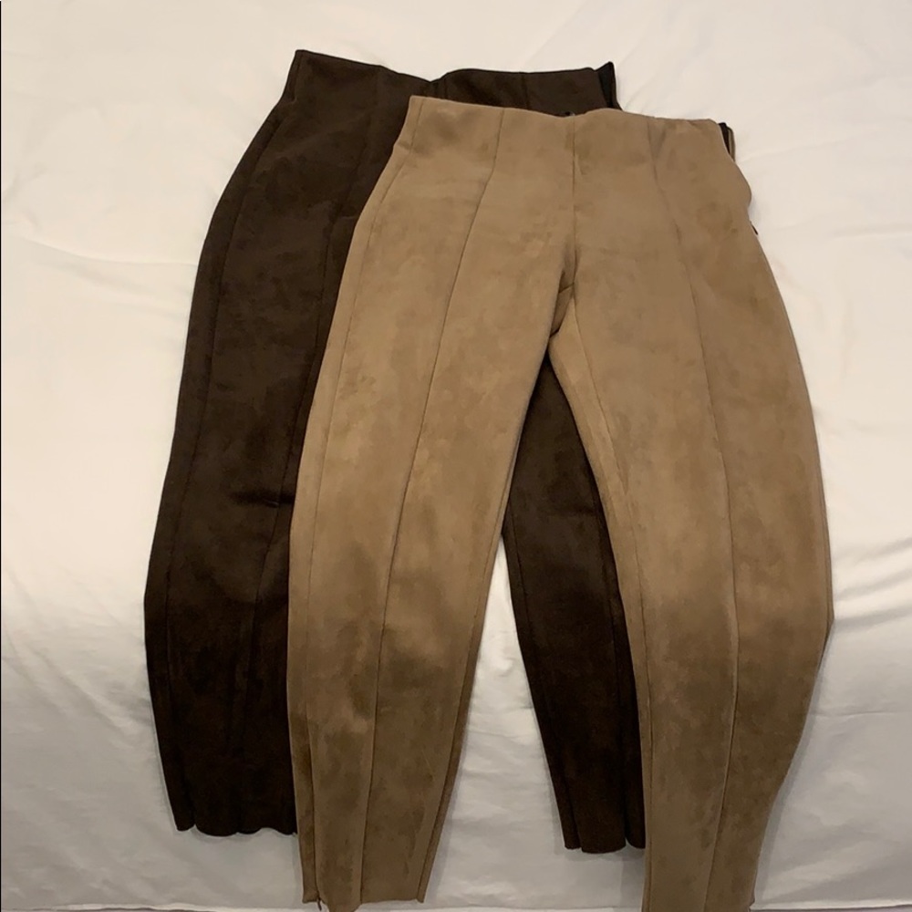 Zara faux suede leggings